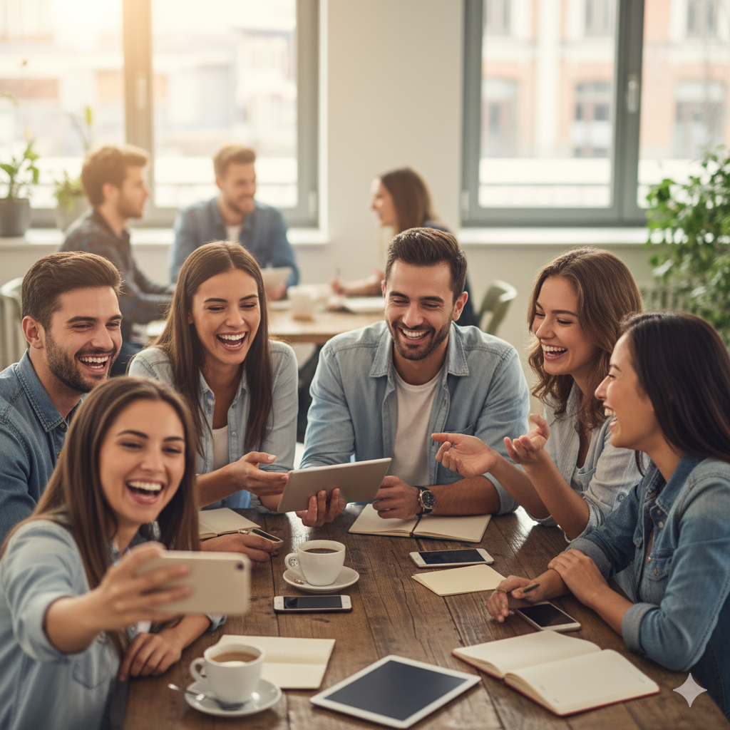 Online sohbet ortamını temsil eden görsel